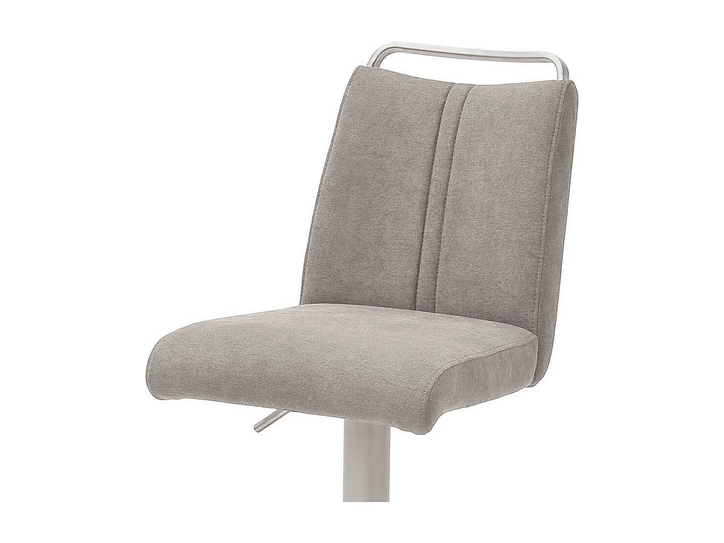 Tresenstuhl in Hellgrau Webstoff höhenverstellbar