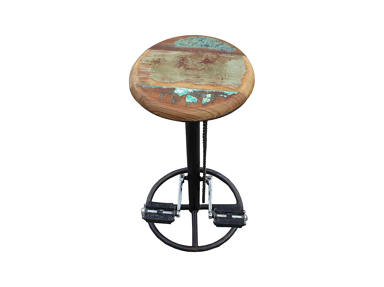 Hocker mit Fahrradkette Industriedesign