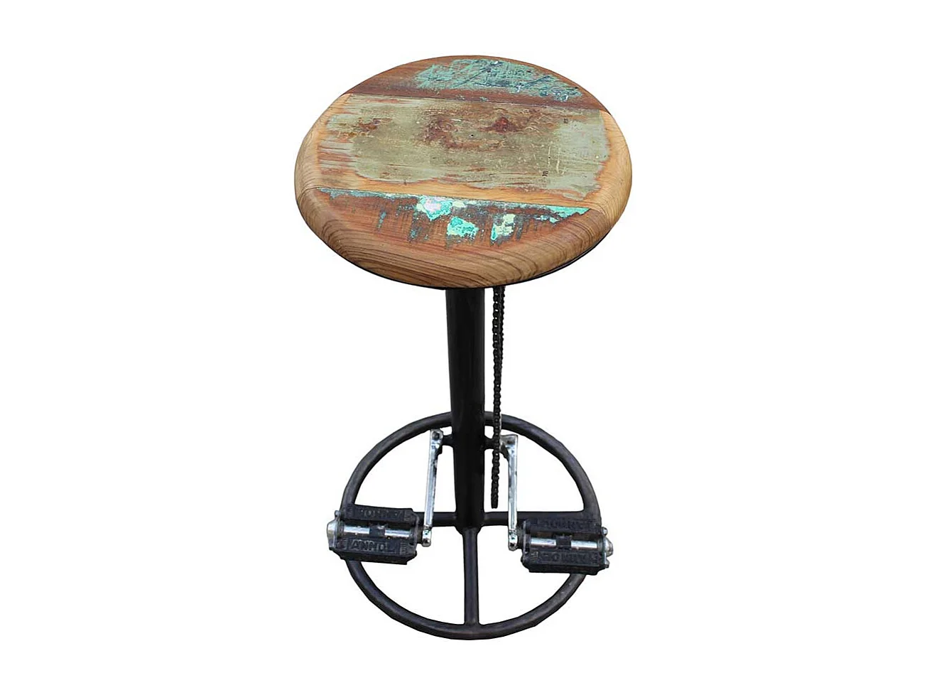 Hocker mit Fahrradkette Industriedesign