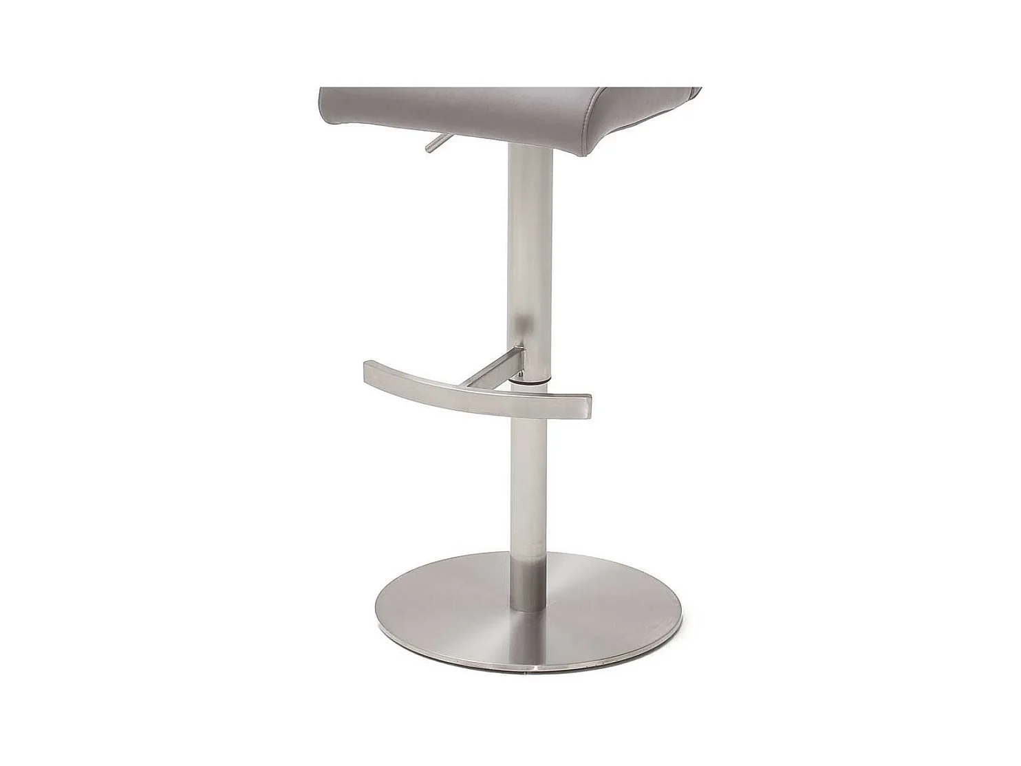 Küchenhocker in Hellgrau Kunstleder drehbar