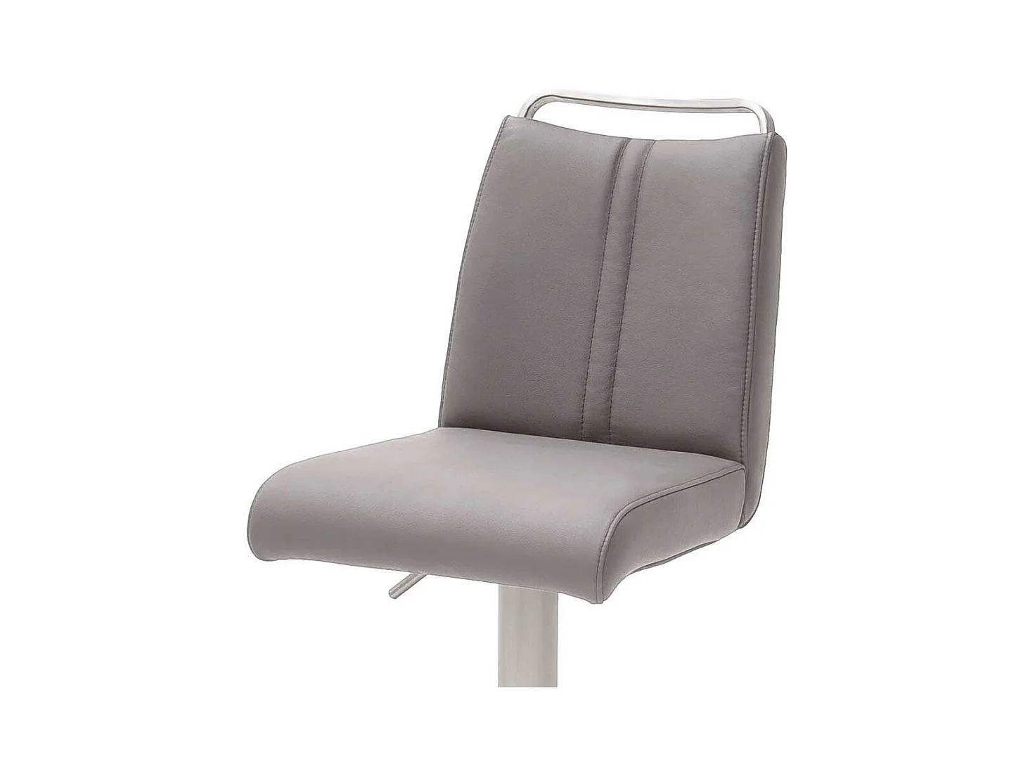 Küchenhocker in Hellgrau Kunstleder drehbar