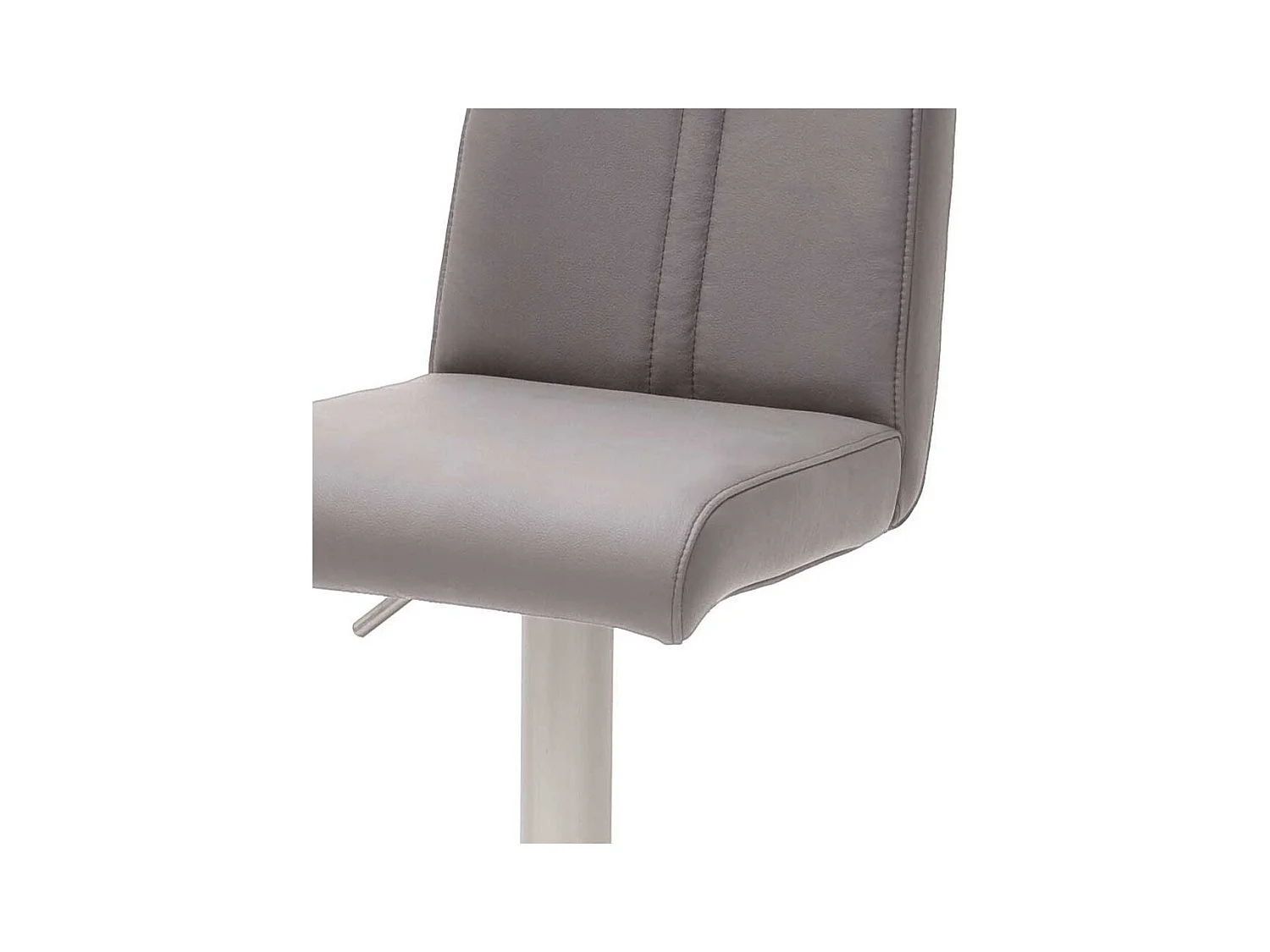 Küchenhocker in Hellgrau Kunstleder drehbar