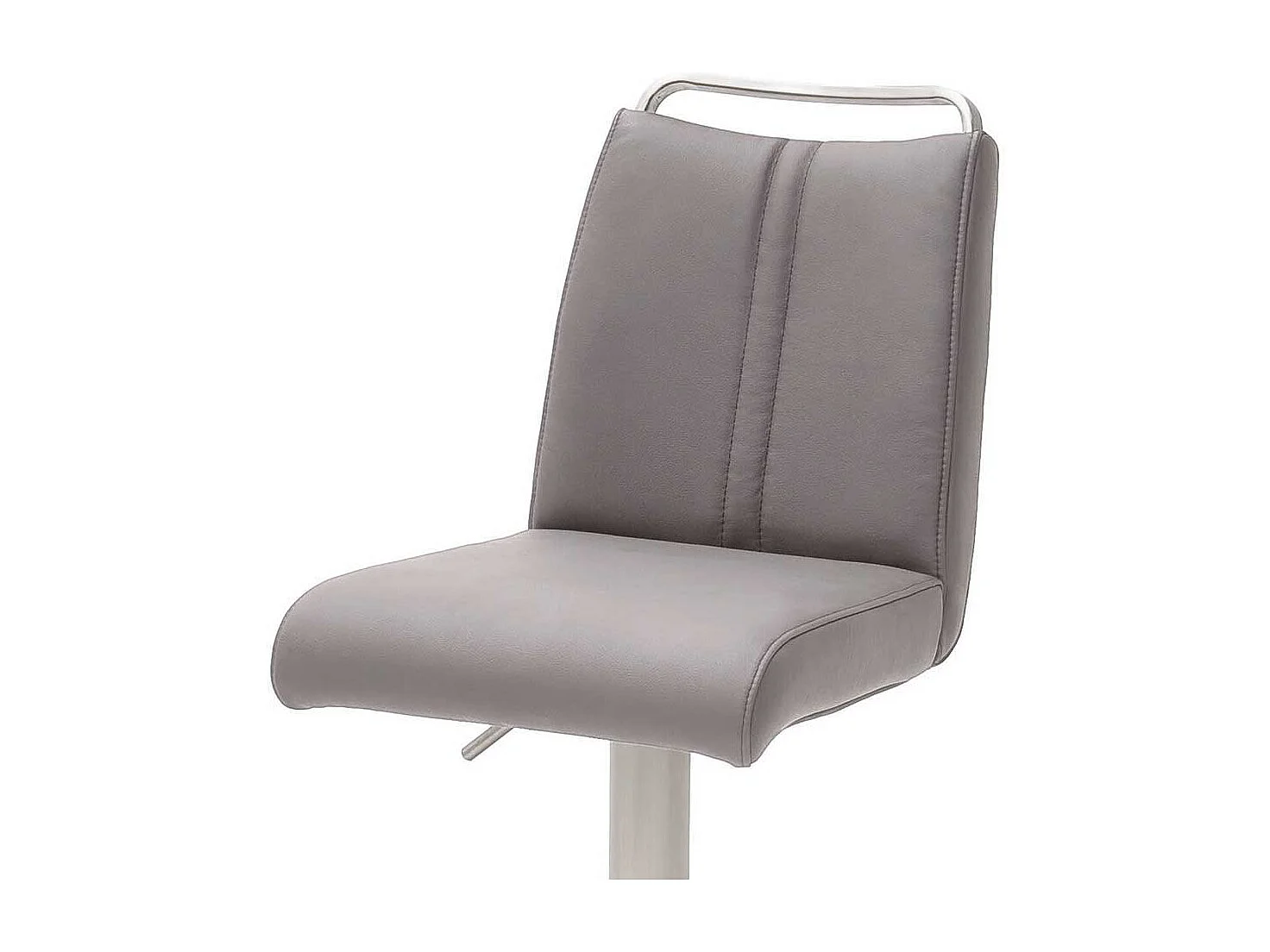 Küchenhocker in Hellgrau Kunstleder drehbar