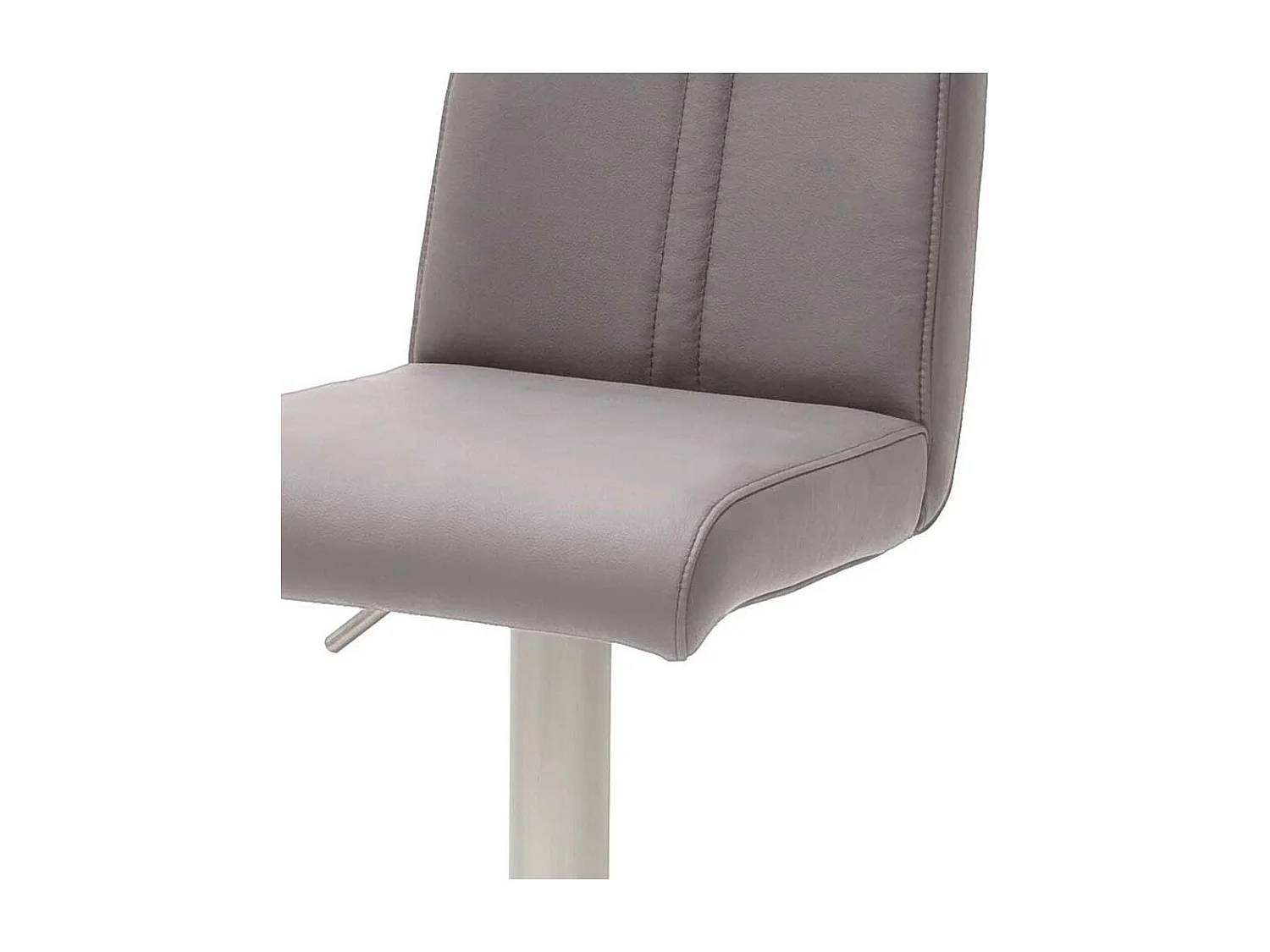 Küchenhocker in Hellgrau Kunstleder drehbar