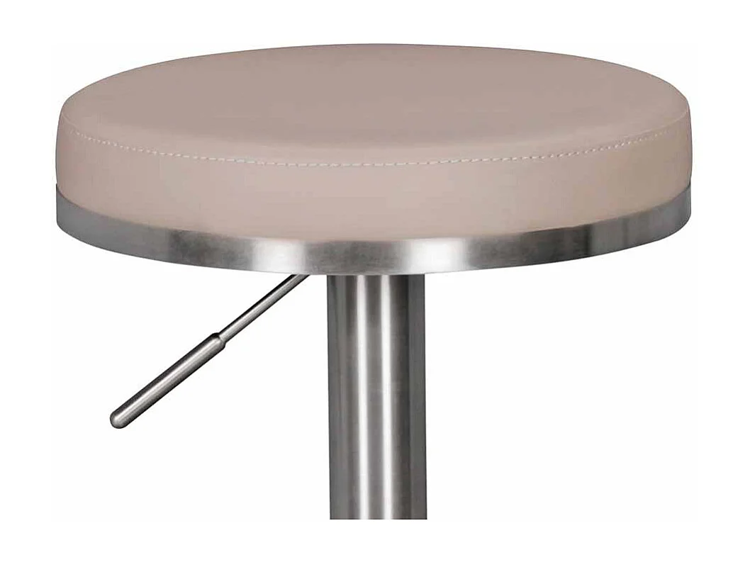 Tresenhocker in Taupe rund