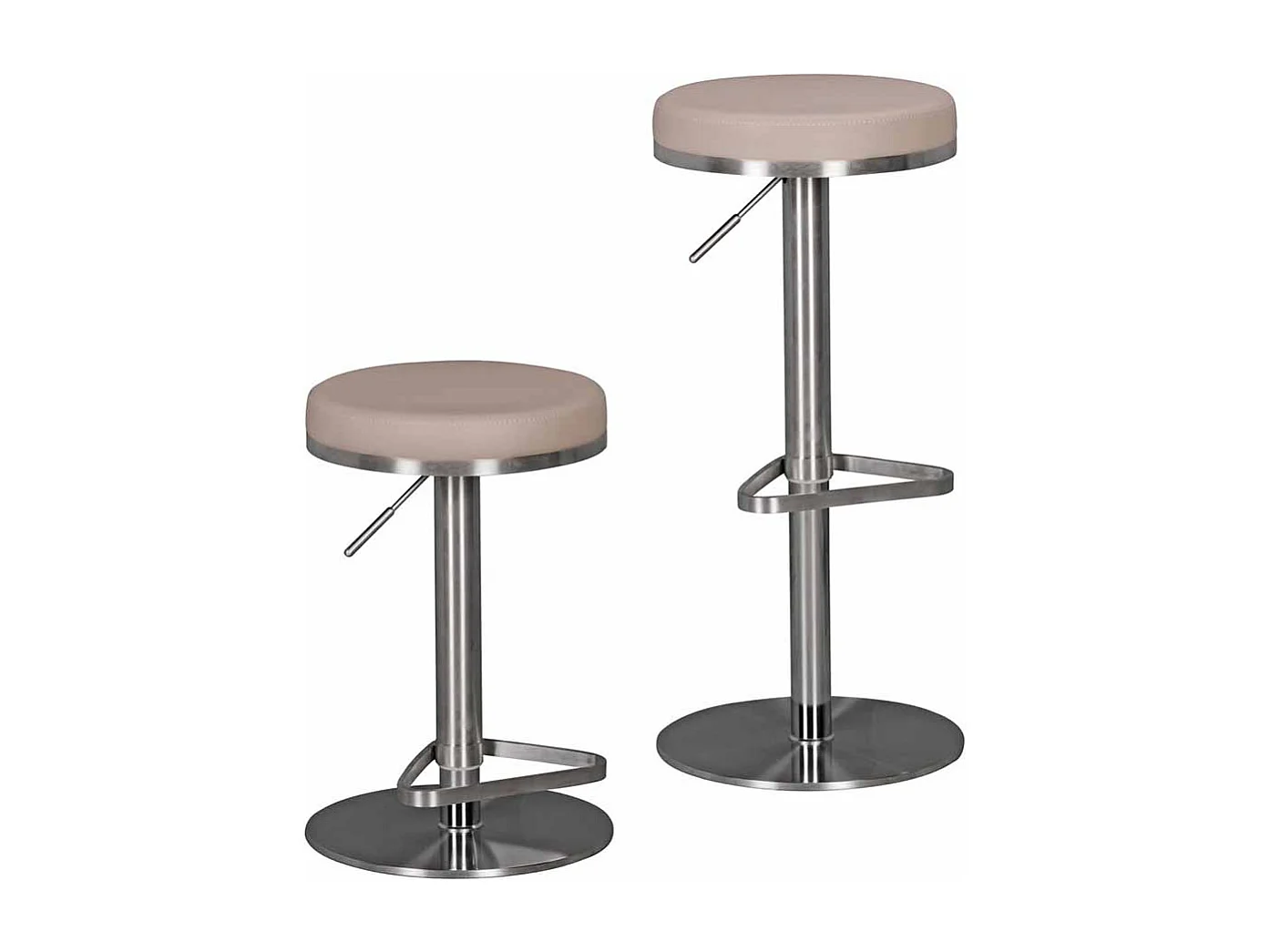 Tresenhocker in Taupe rund