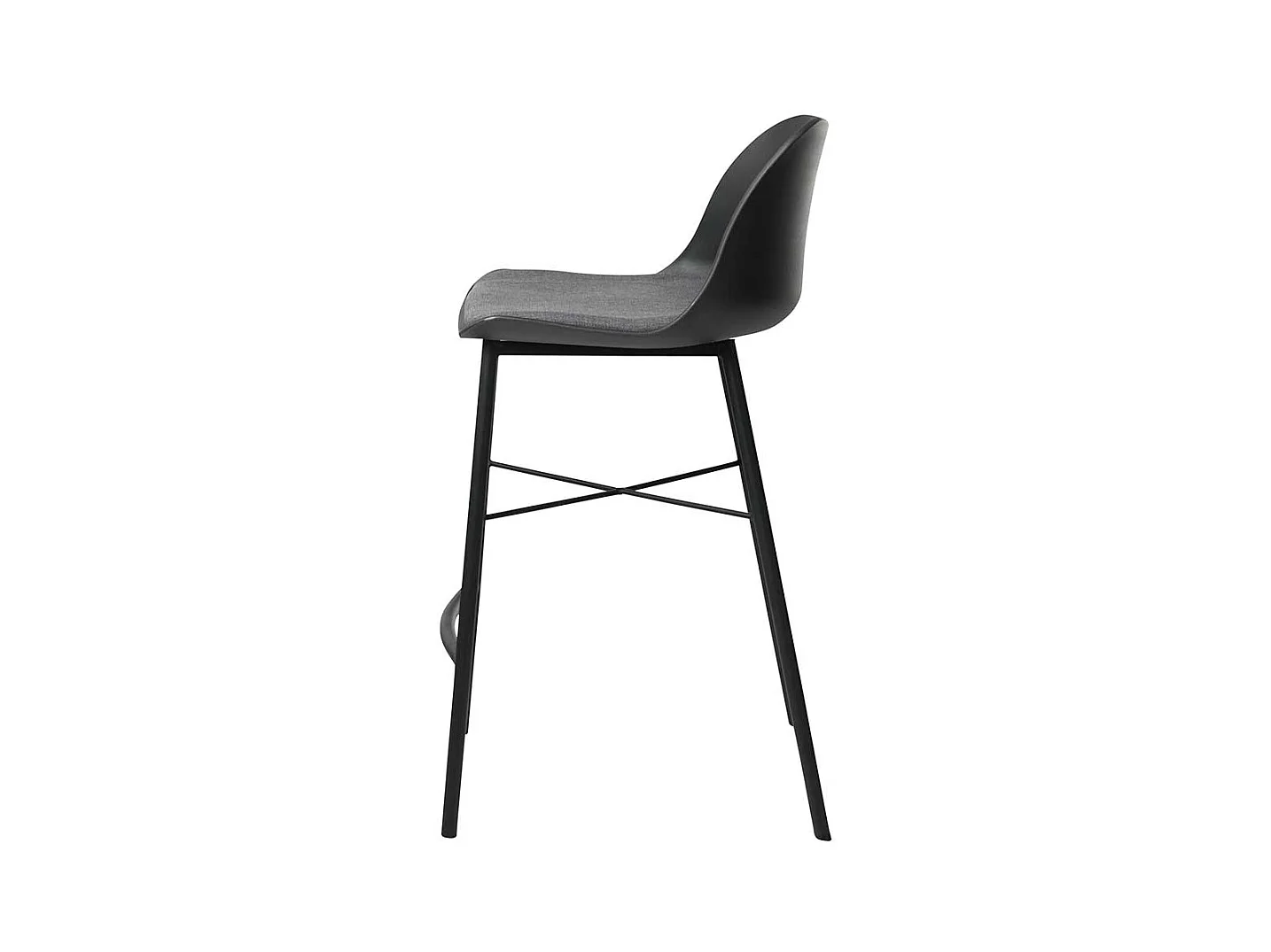 Hochhocker in Schwarz Kunststoff modern