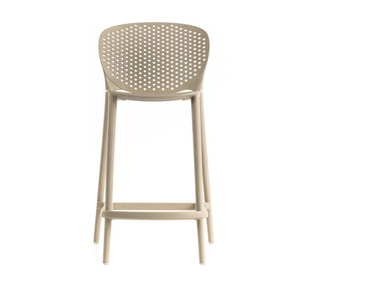 Kunststoff Barhocker wetterfest Beige (2er Set)