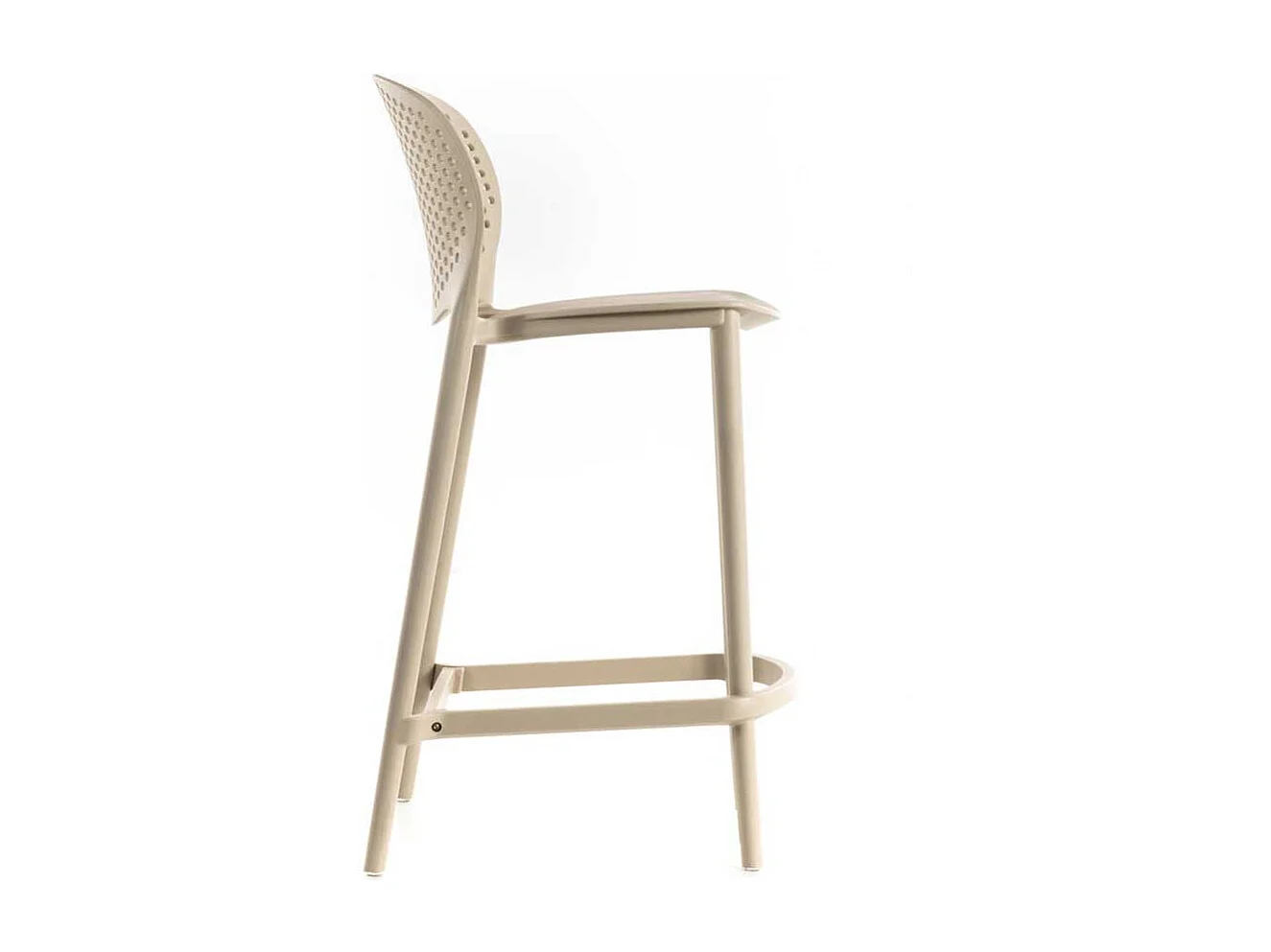 Kunststoff Barhocker wetterfest Beige (2er Set)