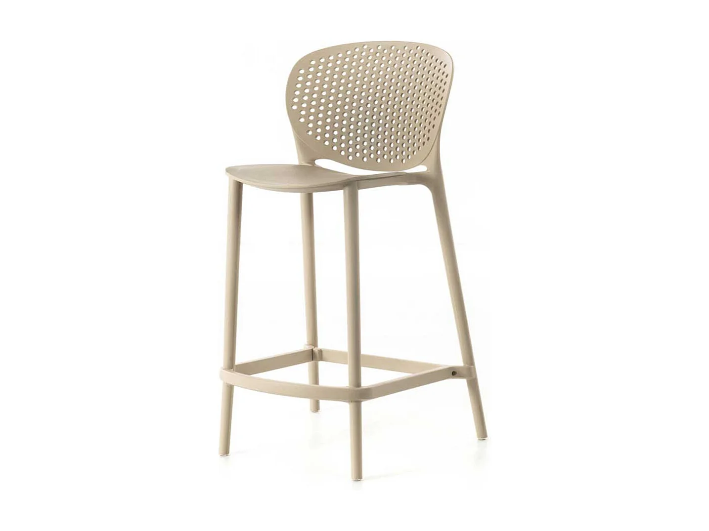 Kunststoff Barhocker wetterfest Beige (2er Set)