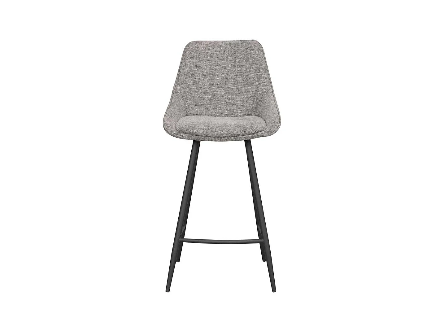 Graue Hochhocker mit gepolsterter Rückenlehne 67 cm Sitzhöhe (2er Set)