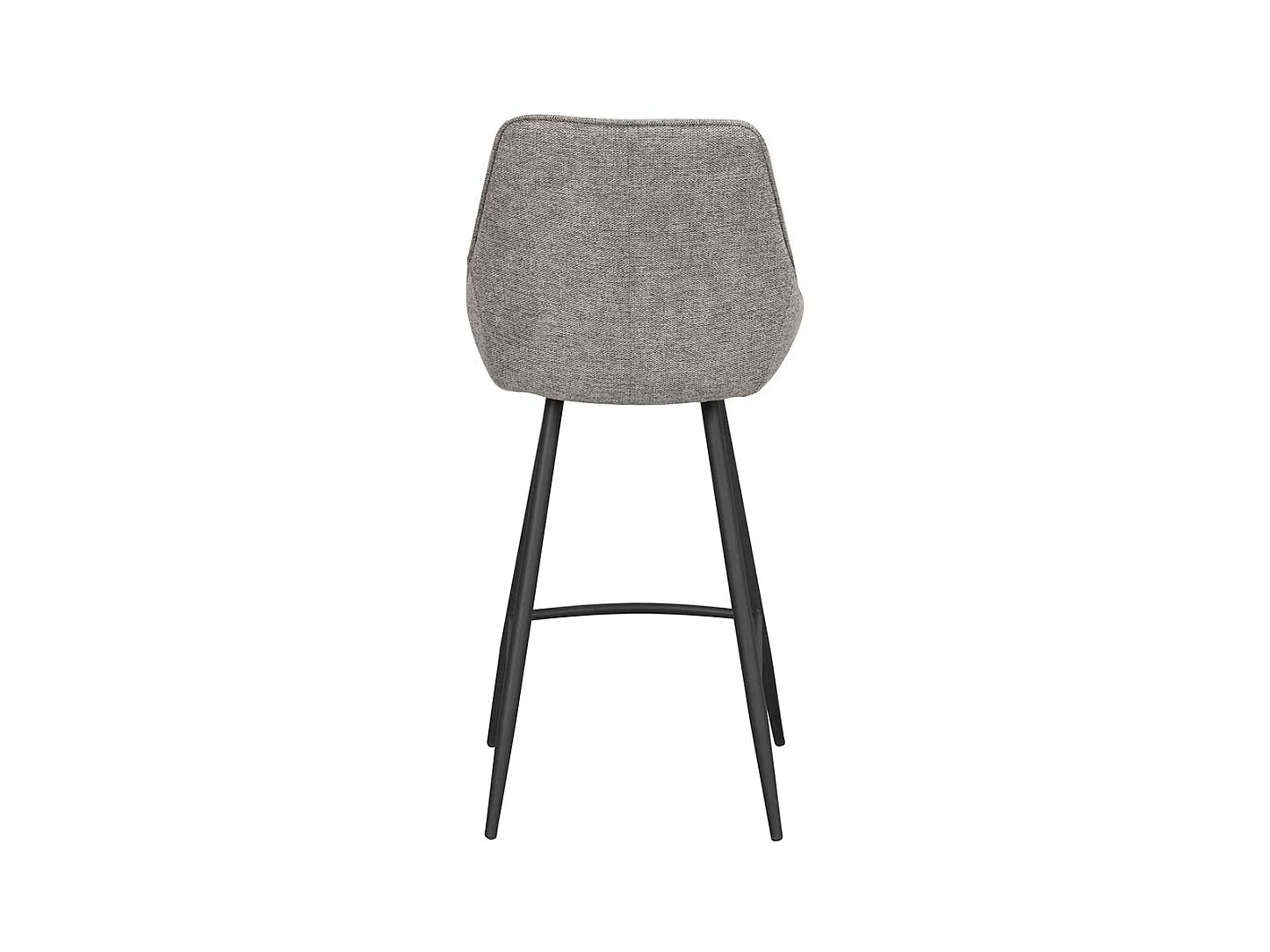 Graue Hochhocker mit gepolsterter Rückenlehne 67 cm Sitzhöhe (2er Set)