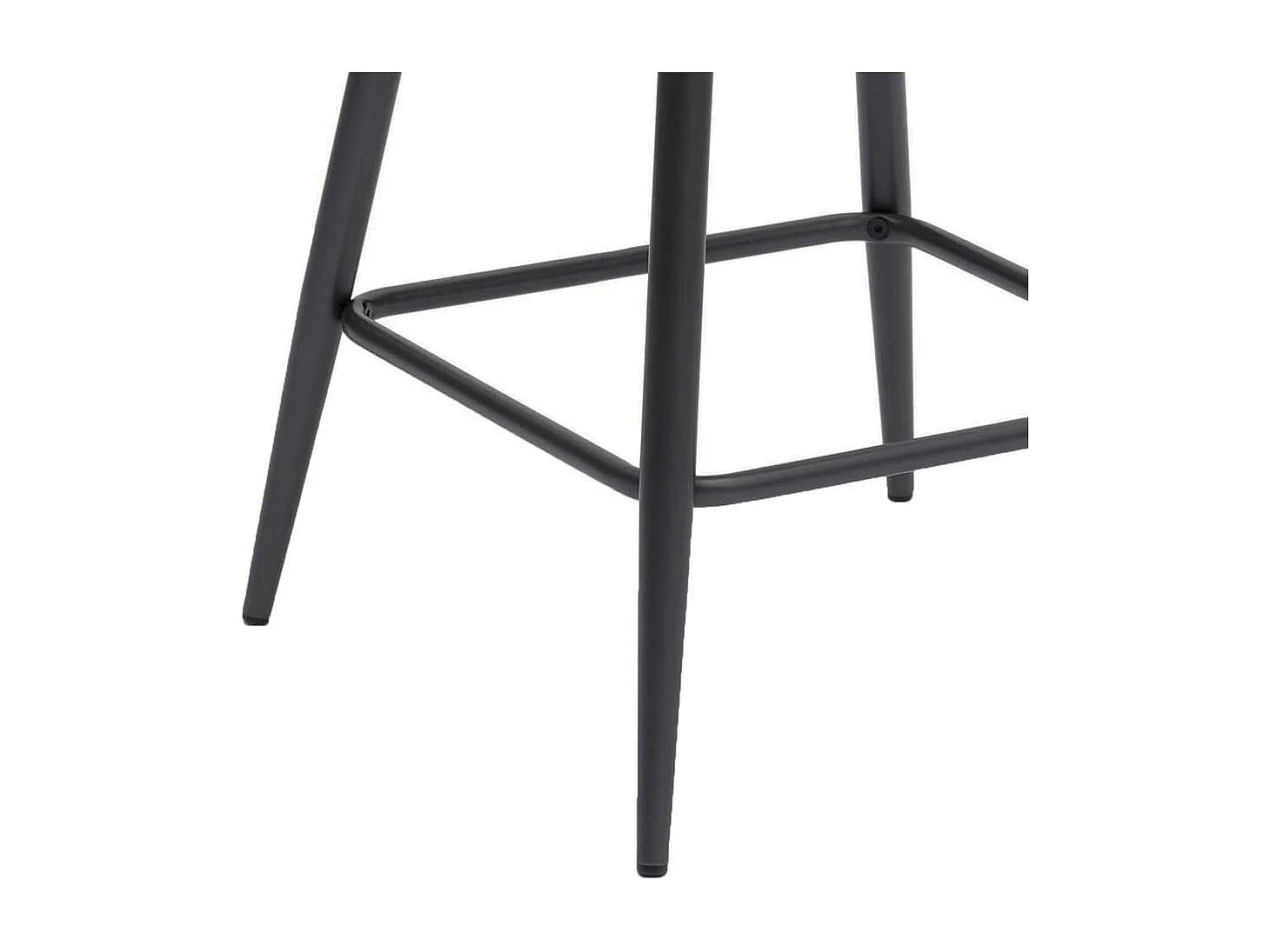 Barstuhl in Taupe Kunstleder Stahl Anthrazit (2er Set)