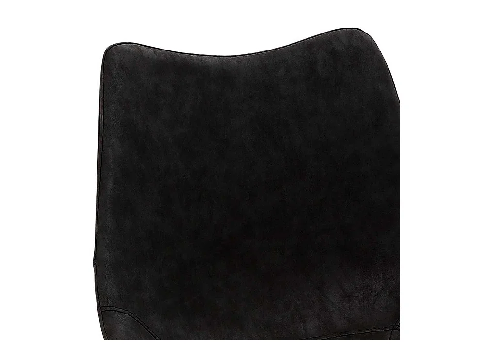 Küchentheken Hochhocker in Schwarz Vintage Kunstleder Vierfußgestell aus Metall