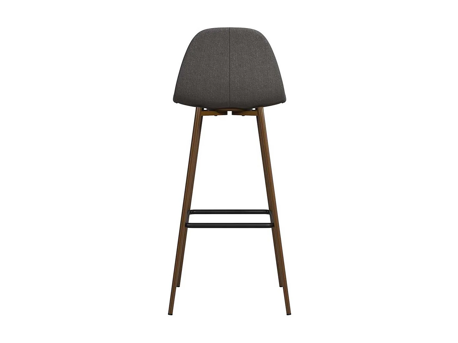 Barhocker in Dunkelgrau und Braun Fußstütze