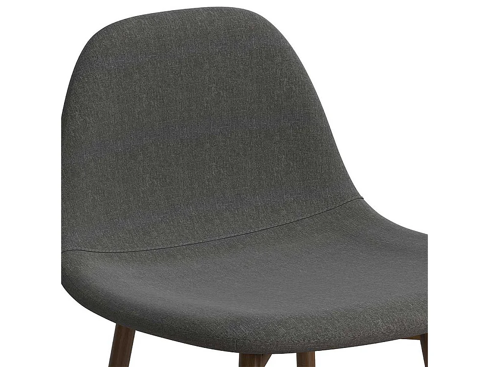 Barhocker in Dunkelgrau und Braun Fußstütze