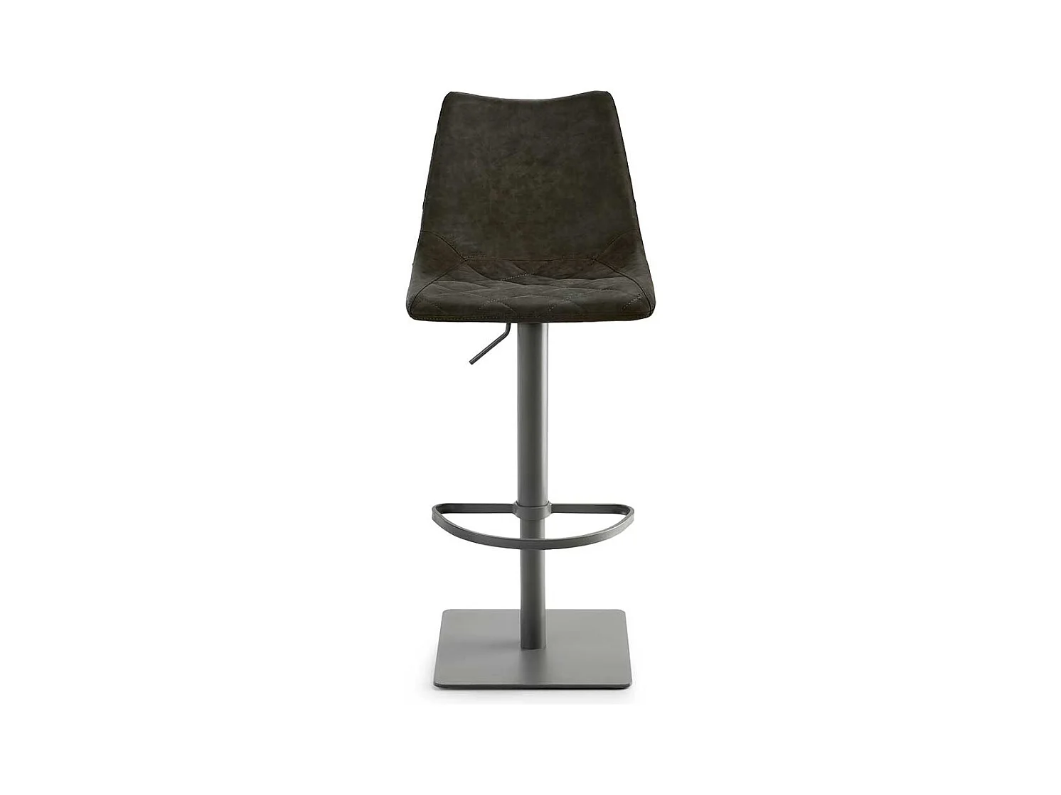 Höhenverstellbarer Barstuhl in Schwarz Kunstleder drehbar