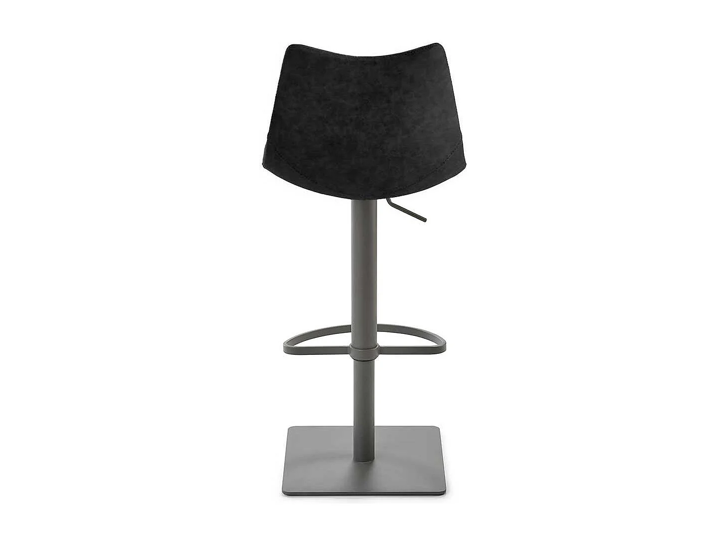 Höhenverstellbarer Barstuhl in Schwarz Kunstleder drehbar