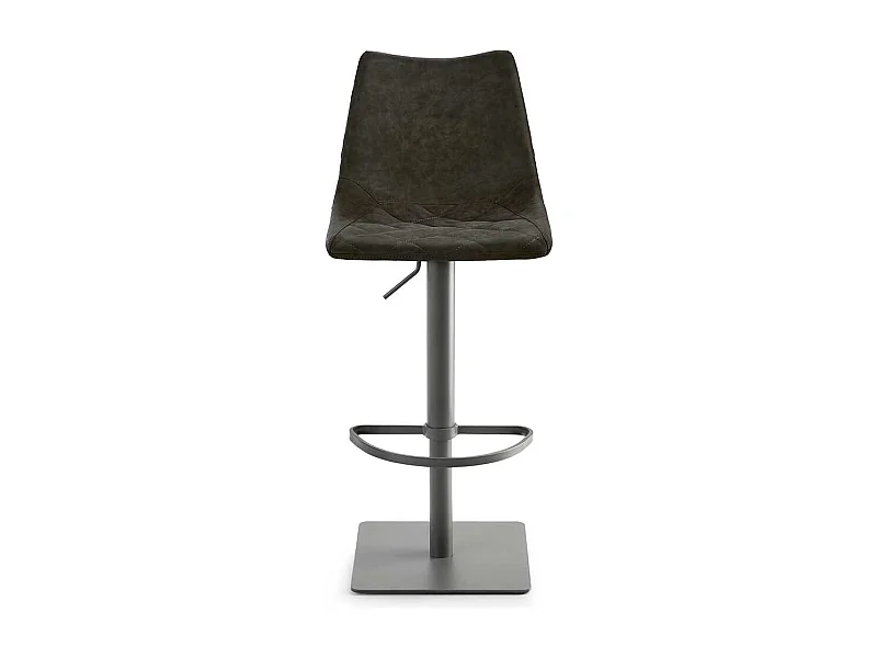 Höhenverstellbarer Barstuhl in Schwarz Kunstleder drehbar