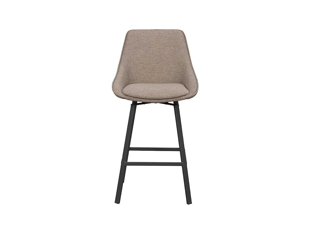 Barhocker Tresenstuhl drehbar in Beigegrau (2er Set)