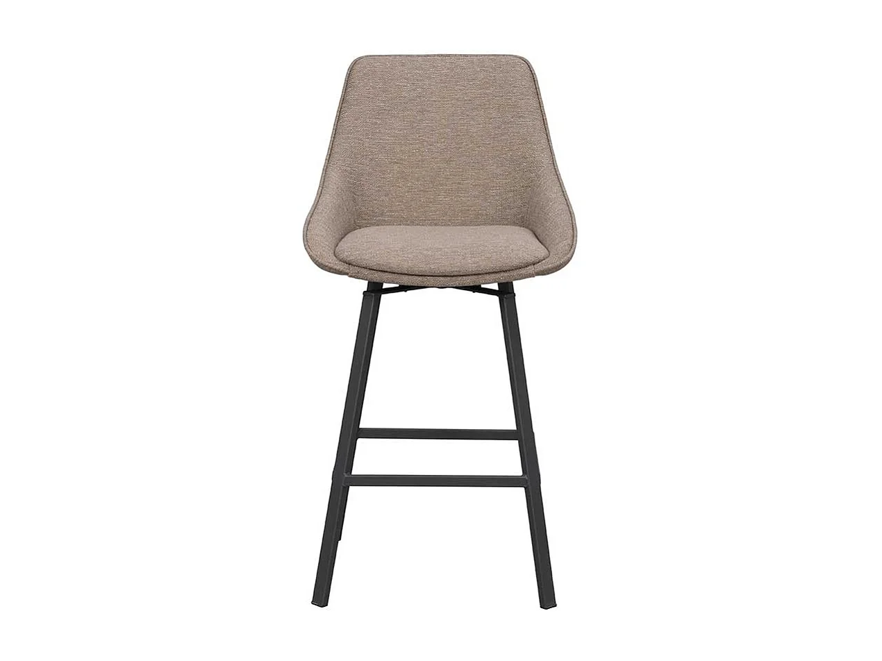 Barhocker Tresenstuhl drehbar in Beigegrau (2er Set)