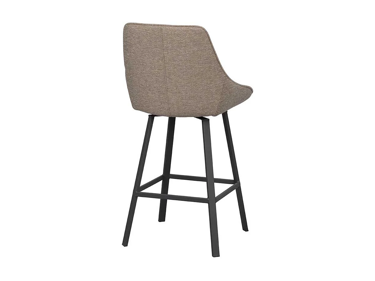 Barhocker Tresenstuhl drehbar in Beigegrau (2er Set)