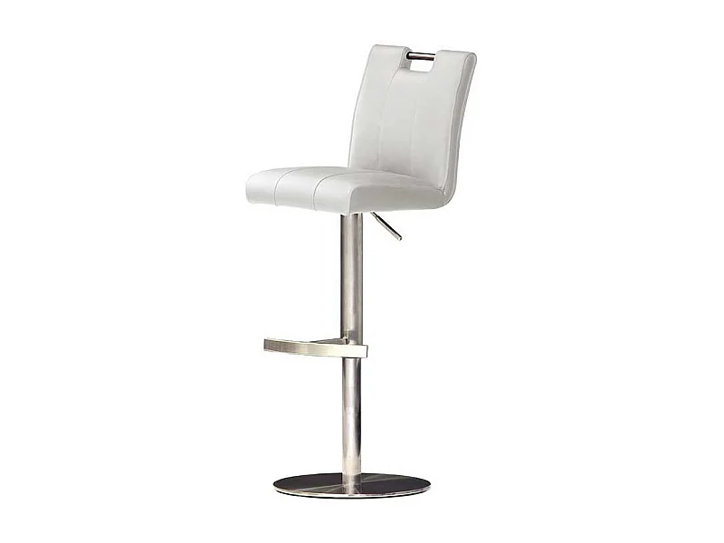 Barstuhl in Weiß Edelstahl