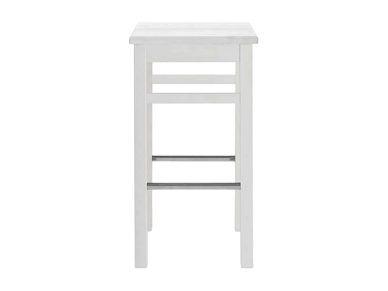 Hochhocker im weißen Landhausstil Kiefer Massivholz