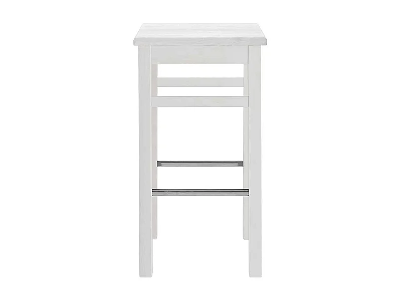 Hochhocker im weißen Landhausstil Kiefer Massivholz