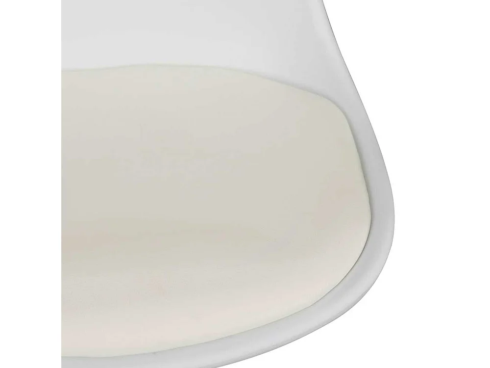 Verstellbarer Barhocker in Weiß Kunstlederbezug