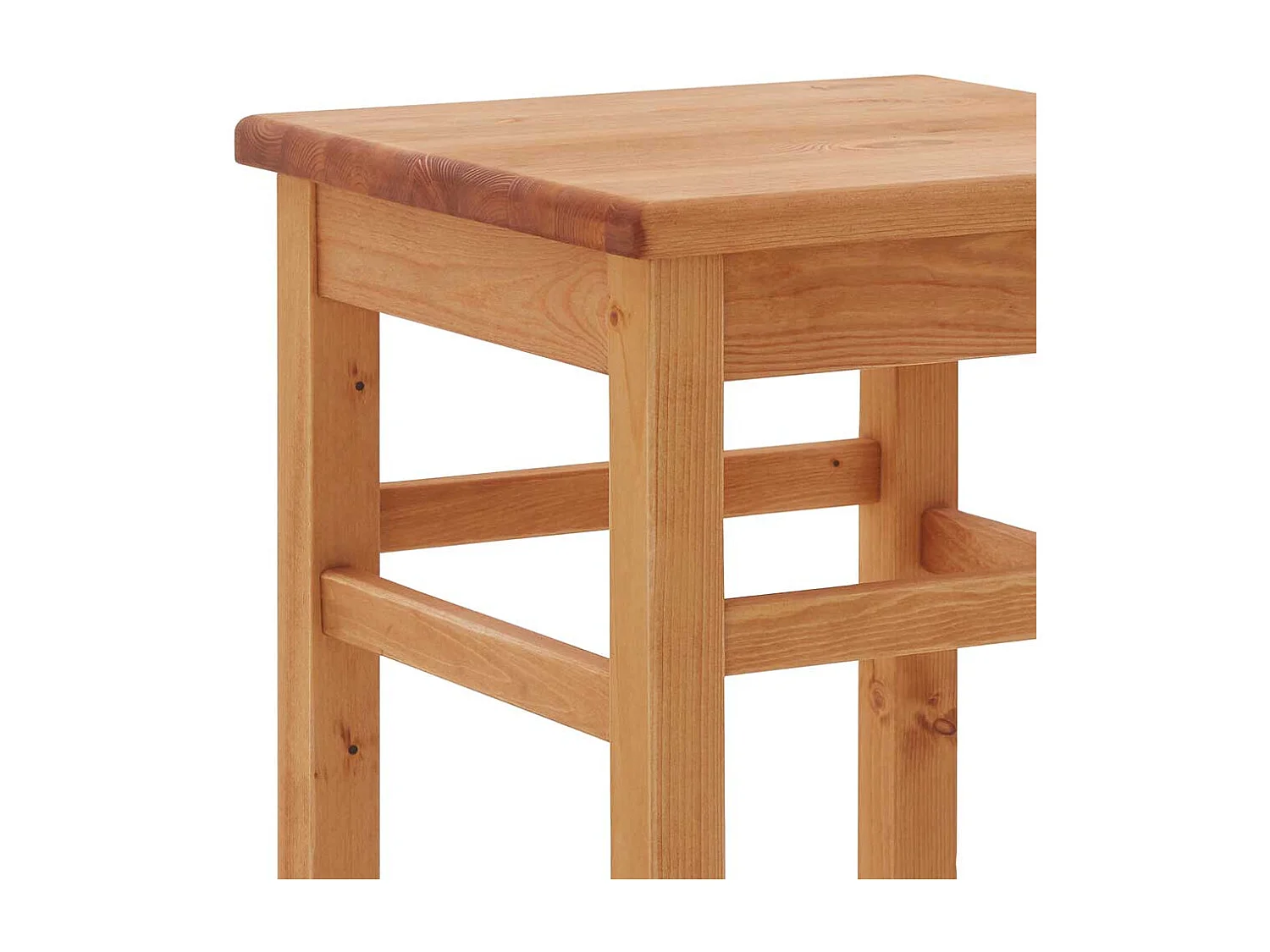 Barhocker 75 cm hoch aus Kiefer Massivholz Landhausstil