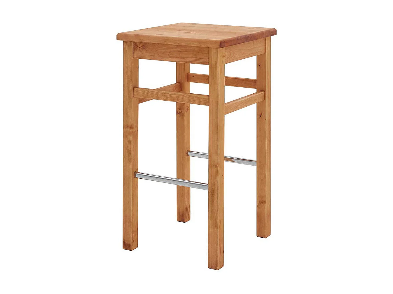 Barhocker 75 cm hoch aus Kiefer Massivholz Landhausstil