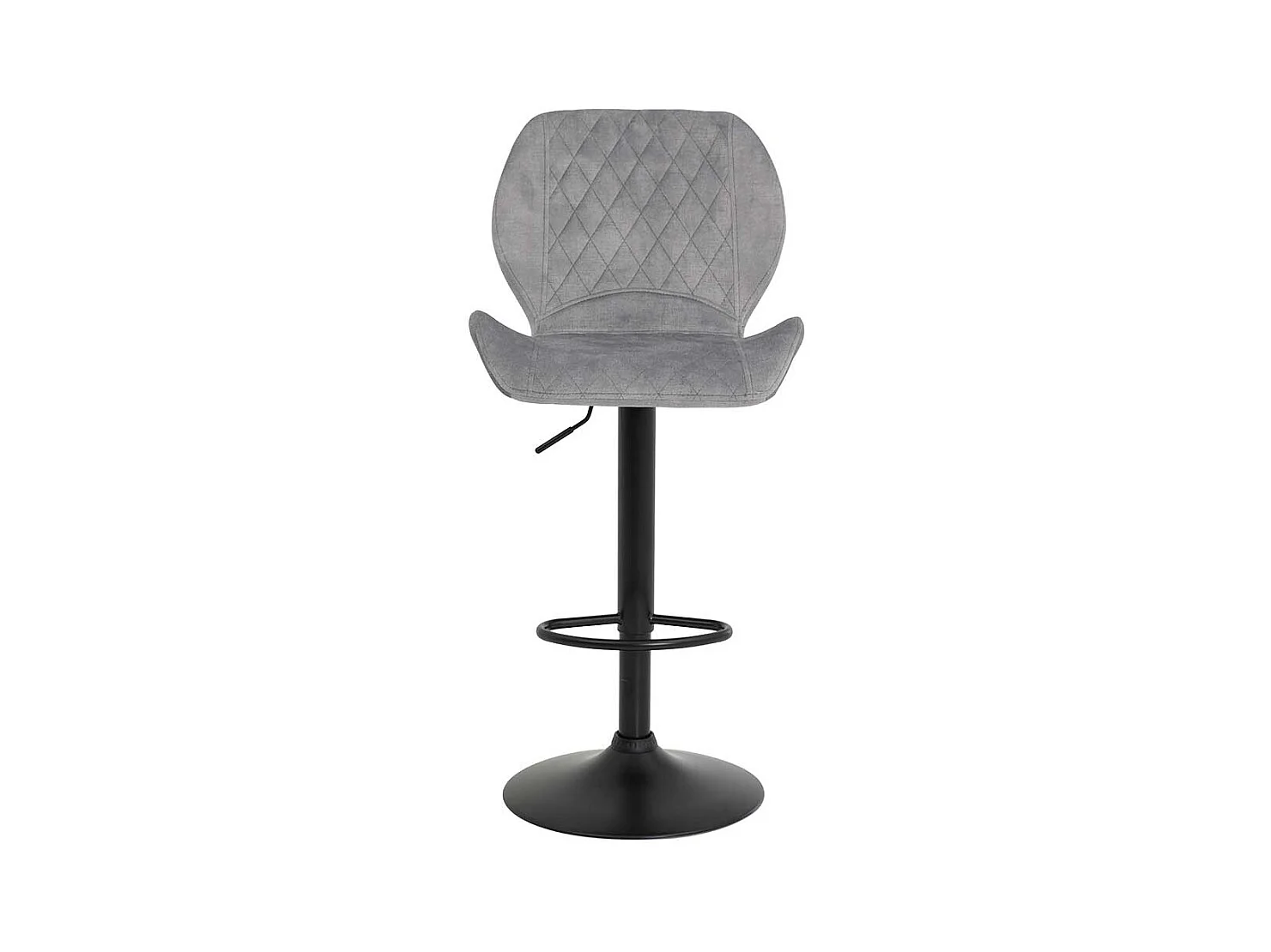 Bar Hocker in Grau und Schwarz Metall Tellerfuß (2er Set)