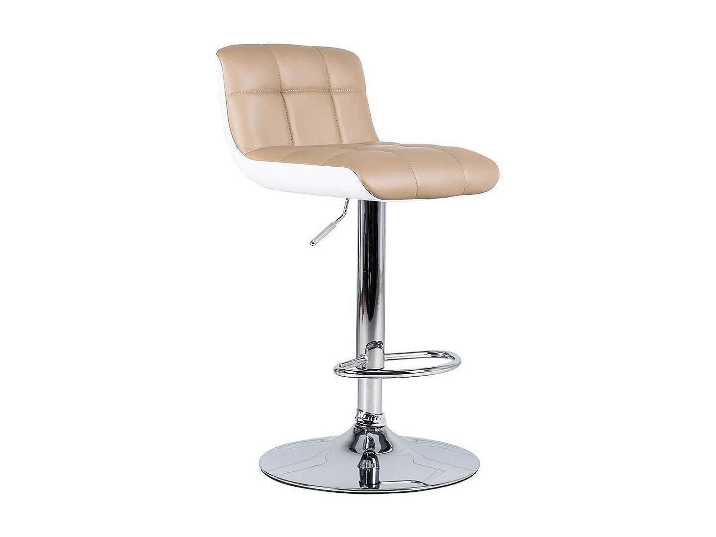 Barhocker in Taupe Kunstleder höhenverstellbar (2er Set)