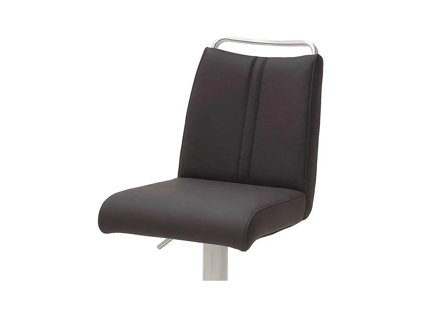 Kunstleder Barstuhl in Anthrazit höhenverstellbar