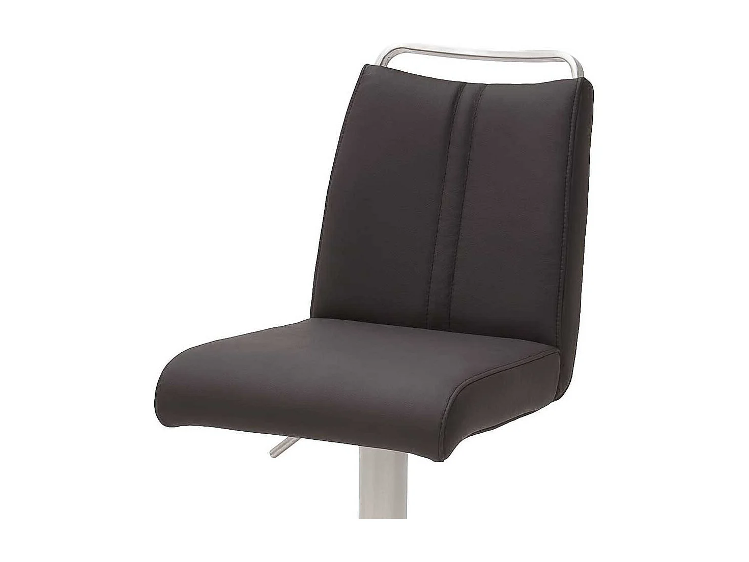 Kunstleder Barstuhl in Anthrazit höhenverstellbar