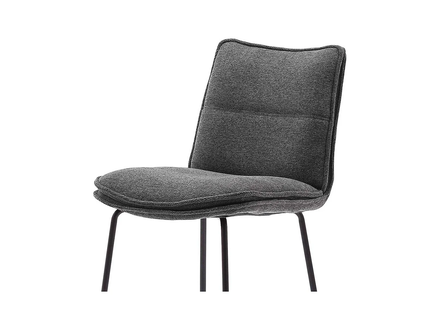 Drehbare Tresenstühle in Anthrazit Chenillegewebe Bügelgestell (2er Set)