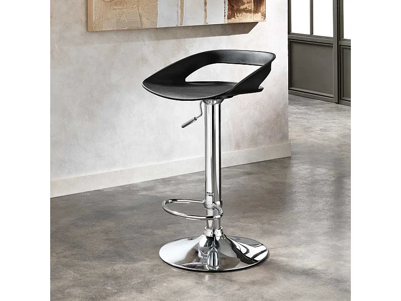 Küchenhocker in Schwarz höhenverstellbar und drehbar