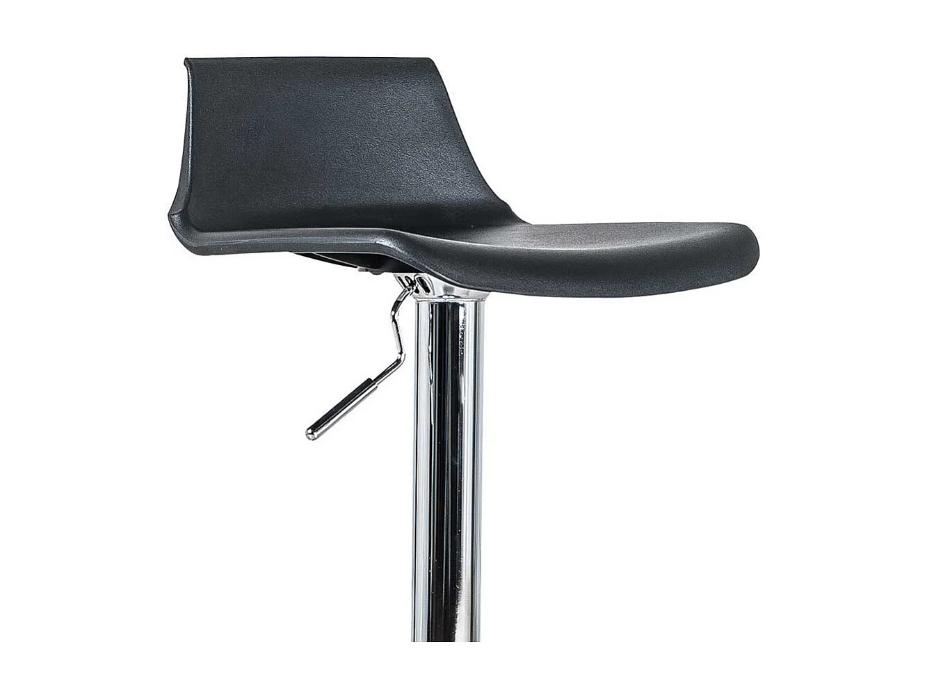 Kunststoff Barstuhl in Schwarz höhenverstellbar