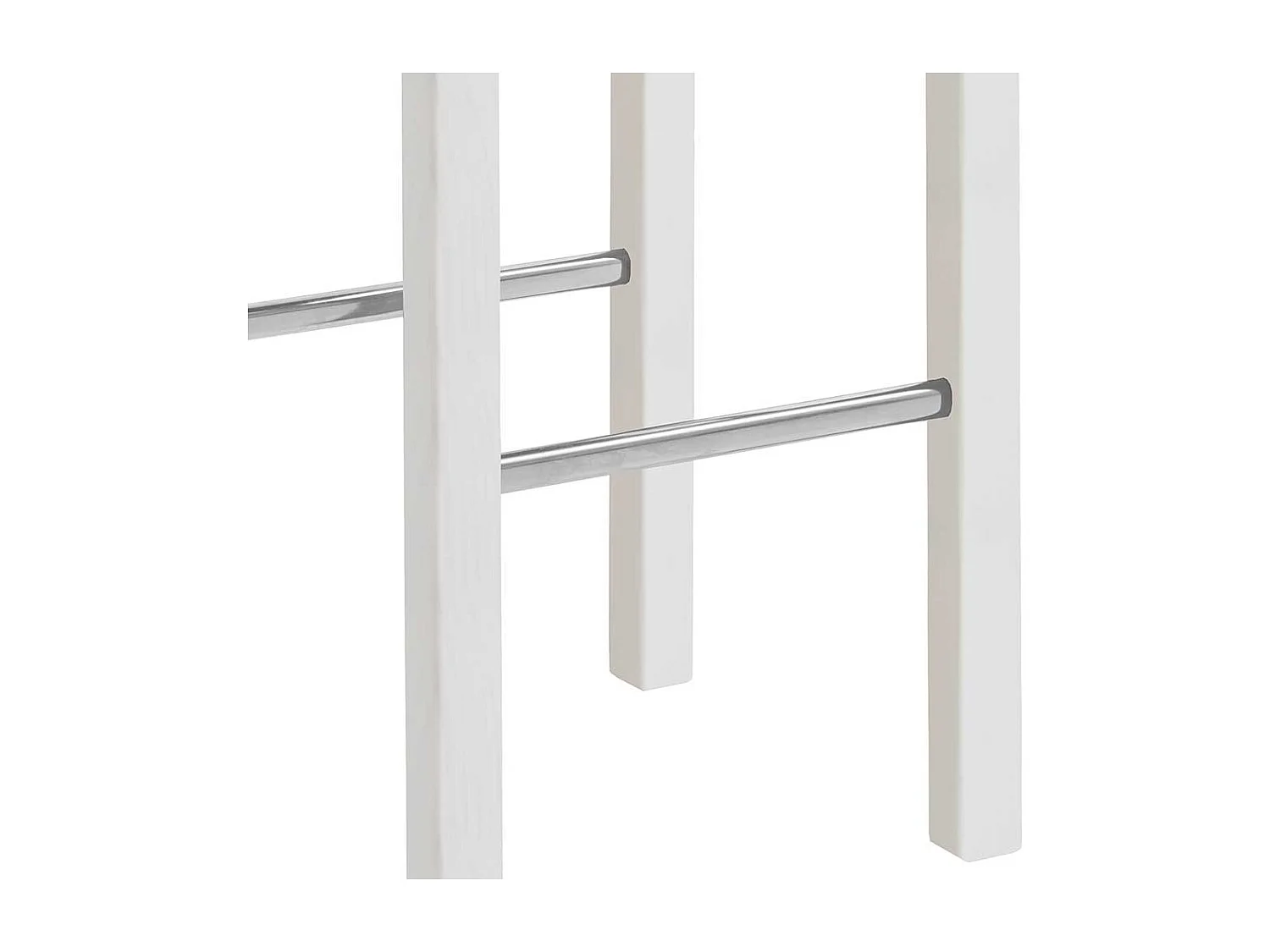 Massivholz Barhocker in Weiß und Grau lackiert Landhausstil