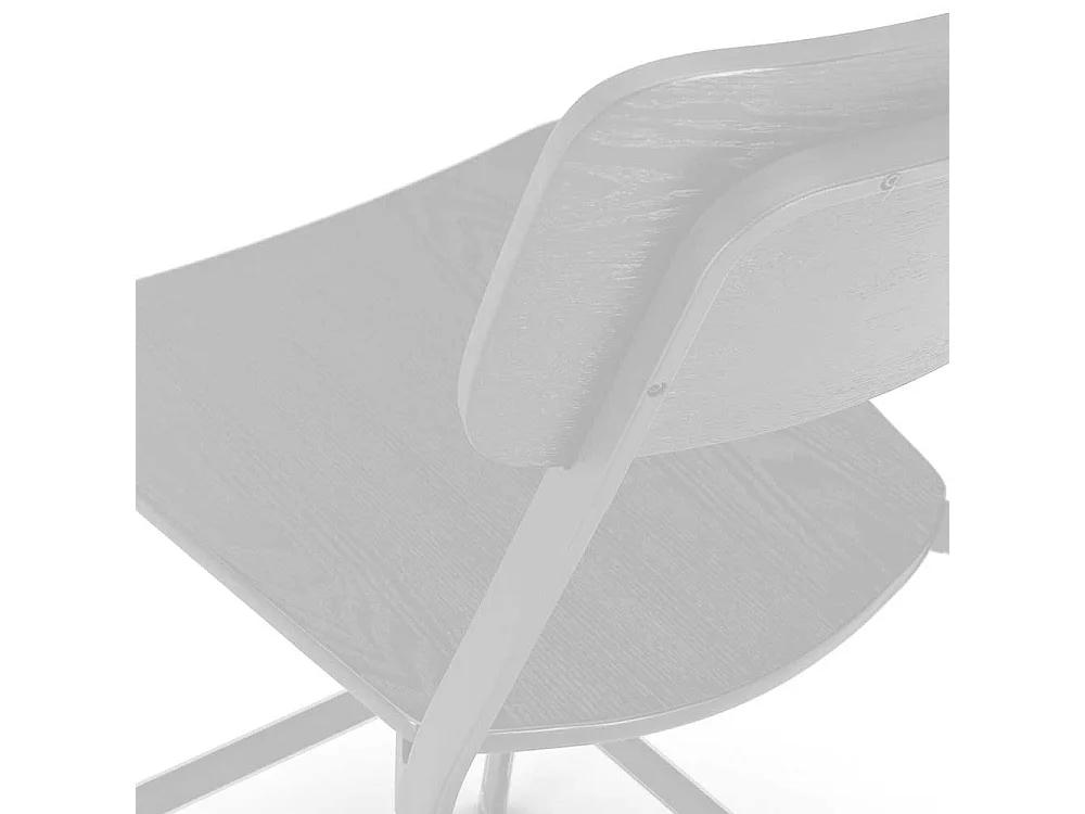 Kuechenhocker in Weiß Lehne (2er Set)