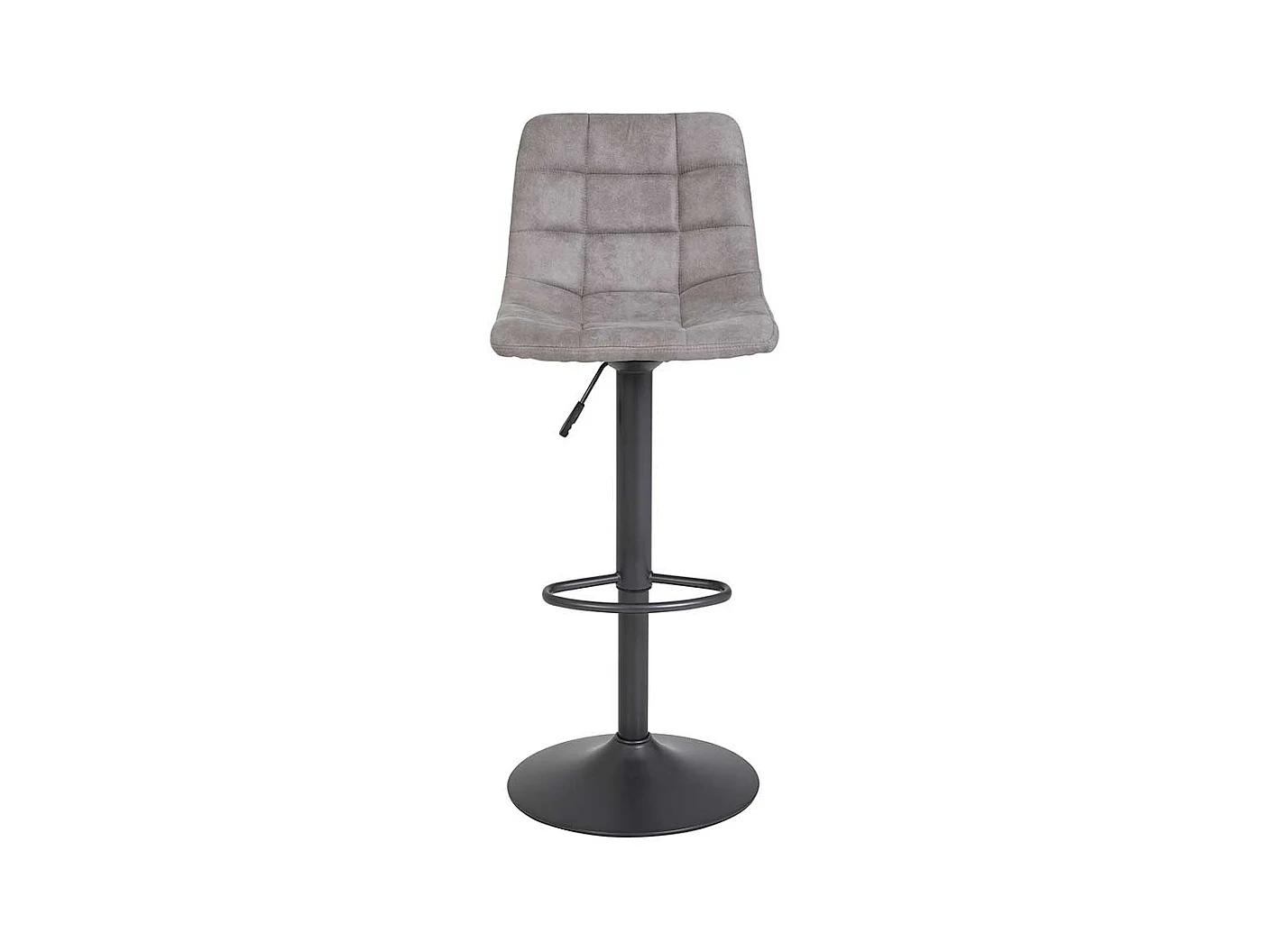 Design Barhocker in Grau Microfaser höhenverstellbar (2er Set)