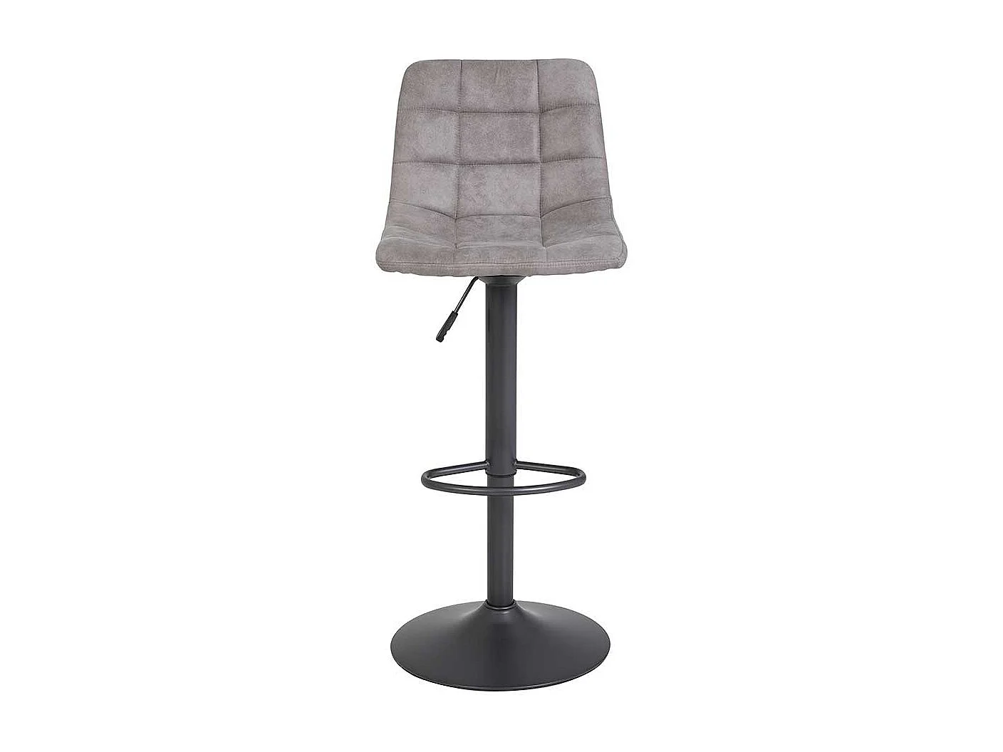 Design Barhocker in Grau Microfaser höhenverstellbar (2er Set)