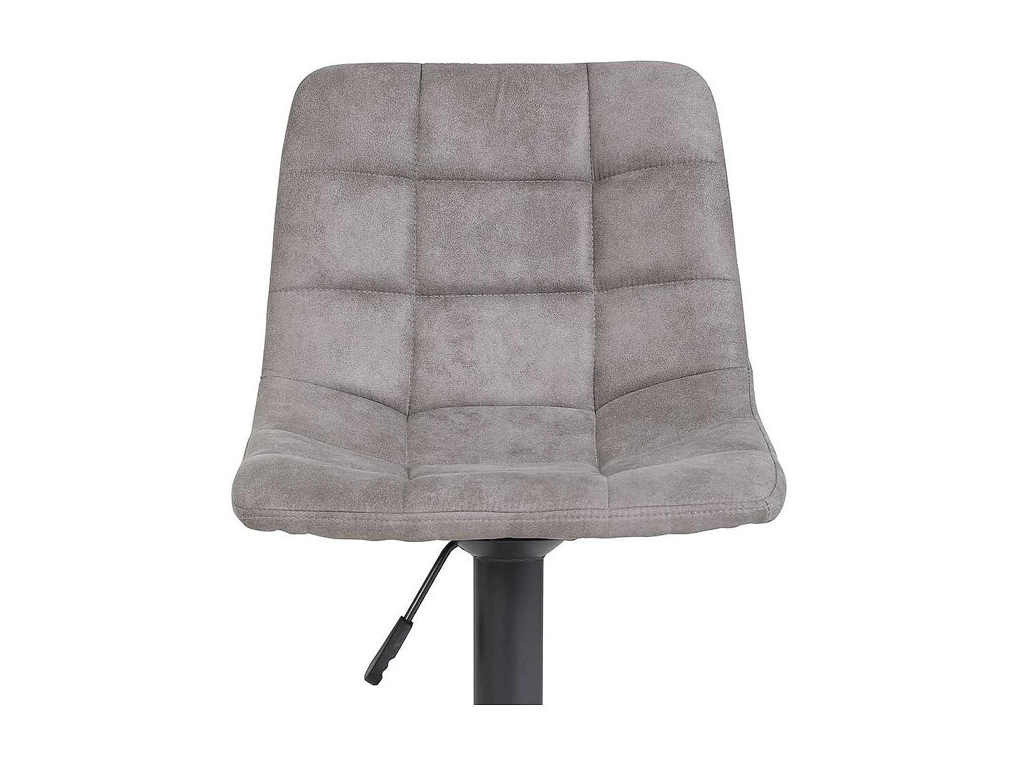 Design Barhocker in Grau Microfaser höhenverstellbar (2er Set)