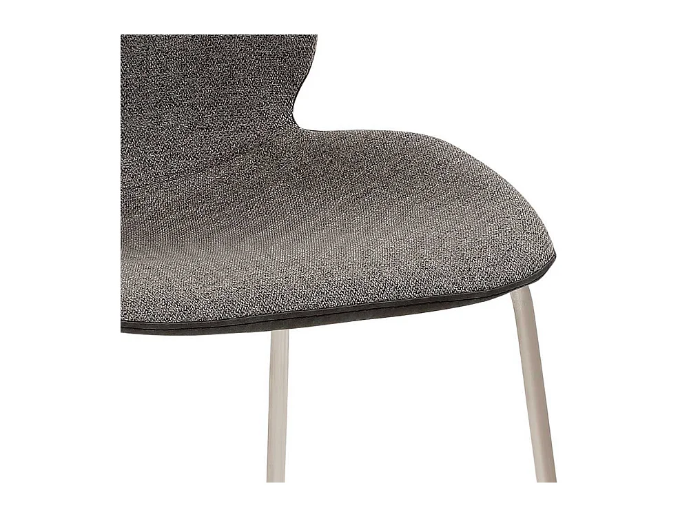 Edelstahlgestell Küchenhocker in Anthrazit und Schwarz 65 cm Sitzhöhe