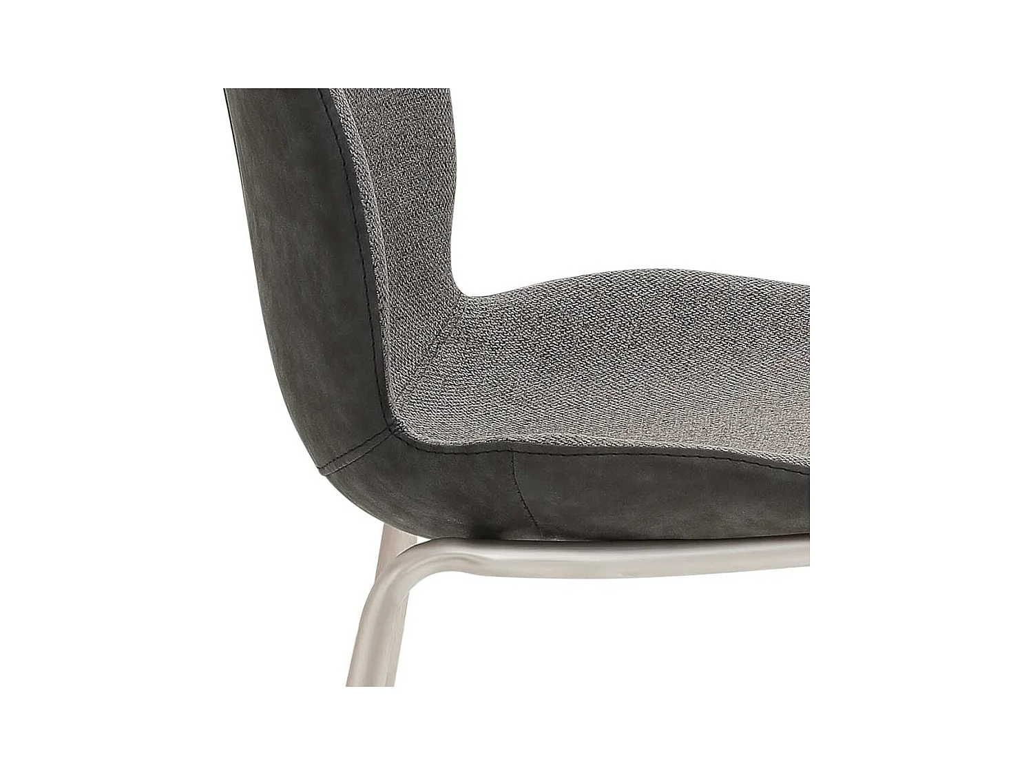 Edelstahlgestell Küchenhocker in Anthrazit und Schwarz 65 cm Sitzhöhe