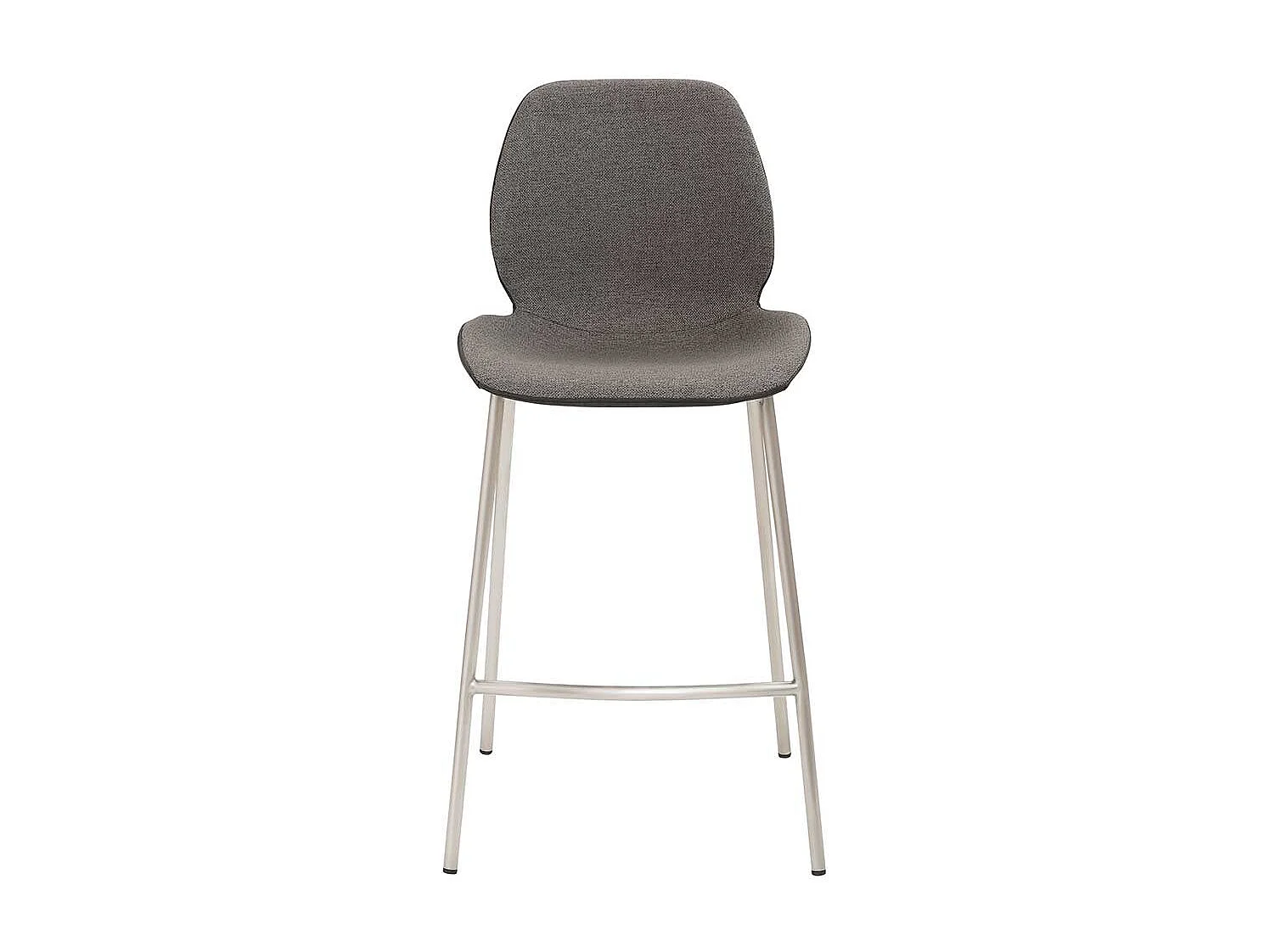 Edelstahlgestell Küchenhocker in Anthrazit und Schwarz 65 cm Sitzhöhe