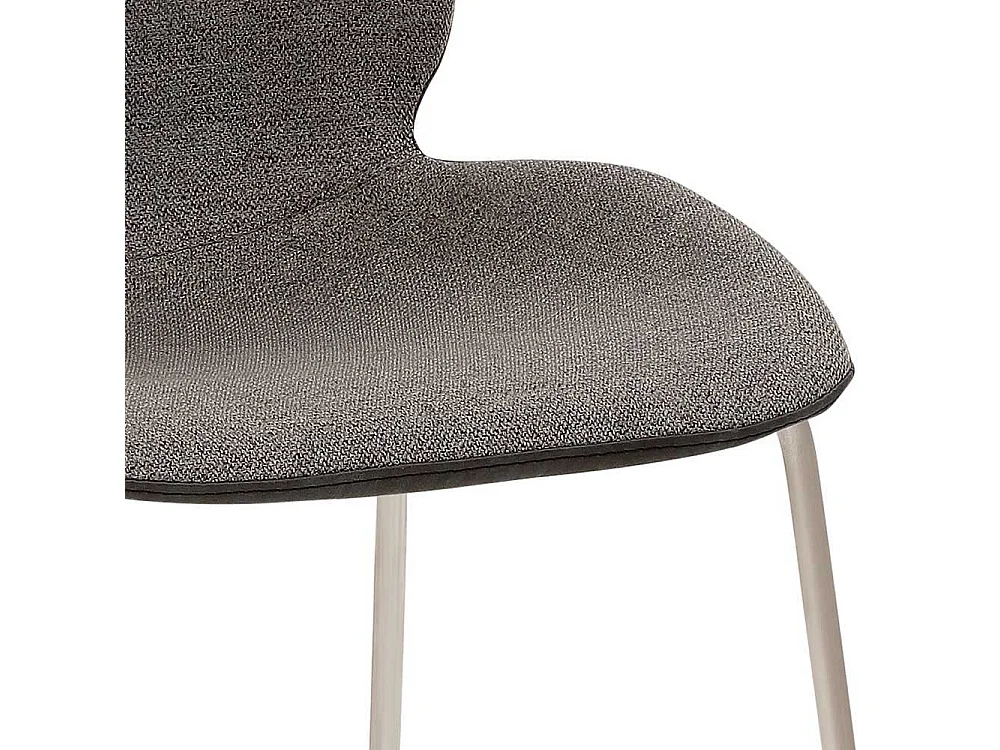 Edelstahlgestell Küchenhocker in Anthrazit und Schwarz 65 cm Sitzhöhe