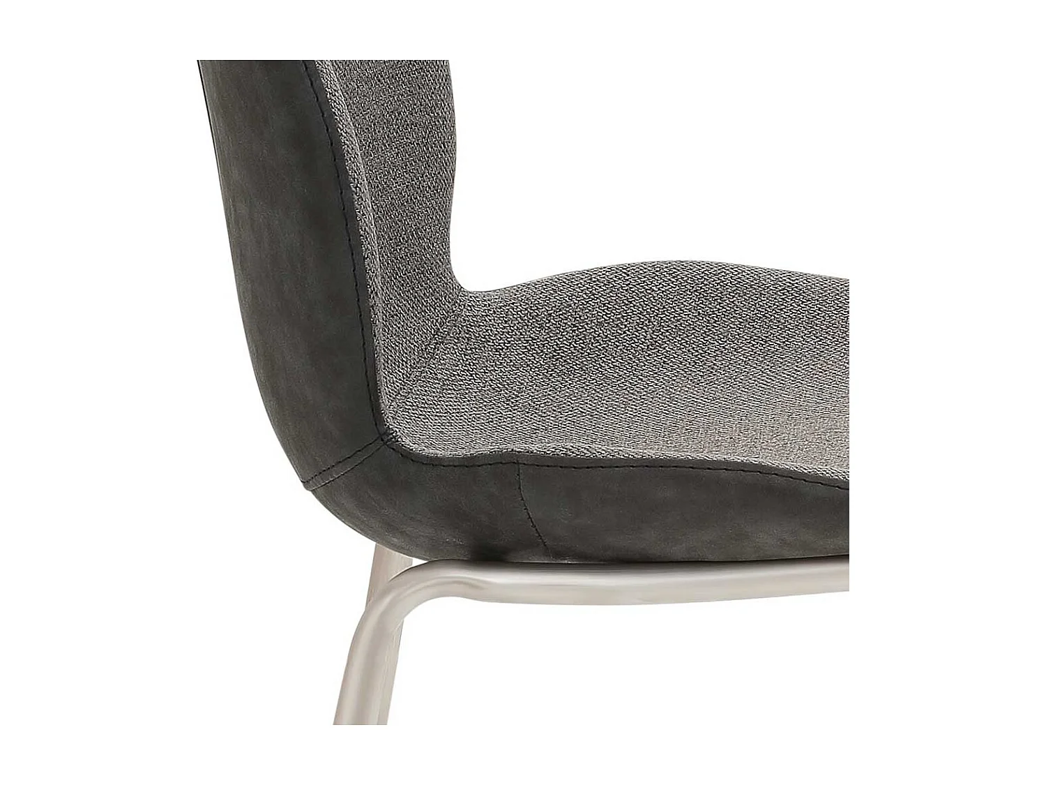 Edelstahlgestell Küchenhocker in Anthrazit und Schwarz 65 cm Sitzhöhe