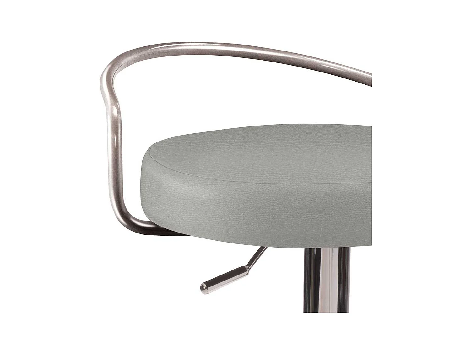 Verstellbarer Hochhocker drehbar Rückenlehne aus Metall